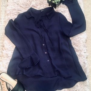 VERITY MIDNIGHT BLUE BLOUSE